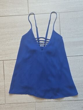 G by Guess Royal Blue Strappy V-Neck Cami